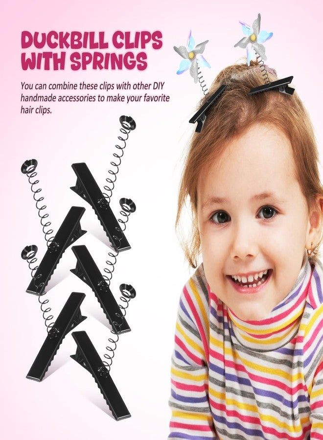 HEALEEP 200pcs Metal Duck Bill Sprouts Hair Clips: DIY Hairpins Spring Coil Spring Barrettes for Hair Styling Home Party Handmade Craft Accessories - Image 2